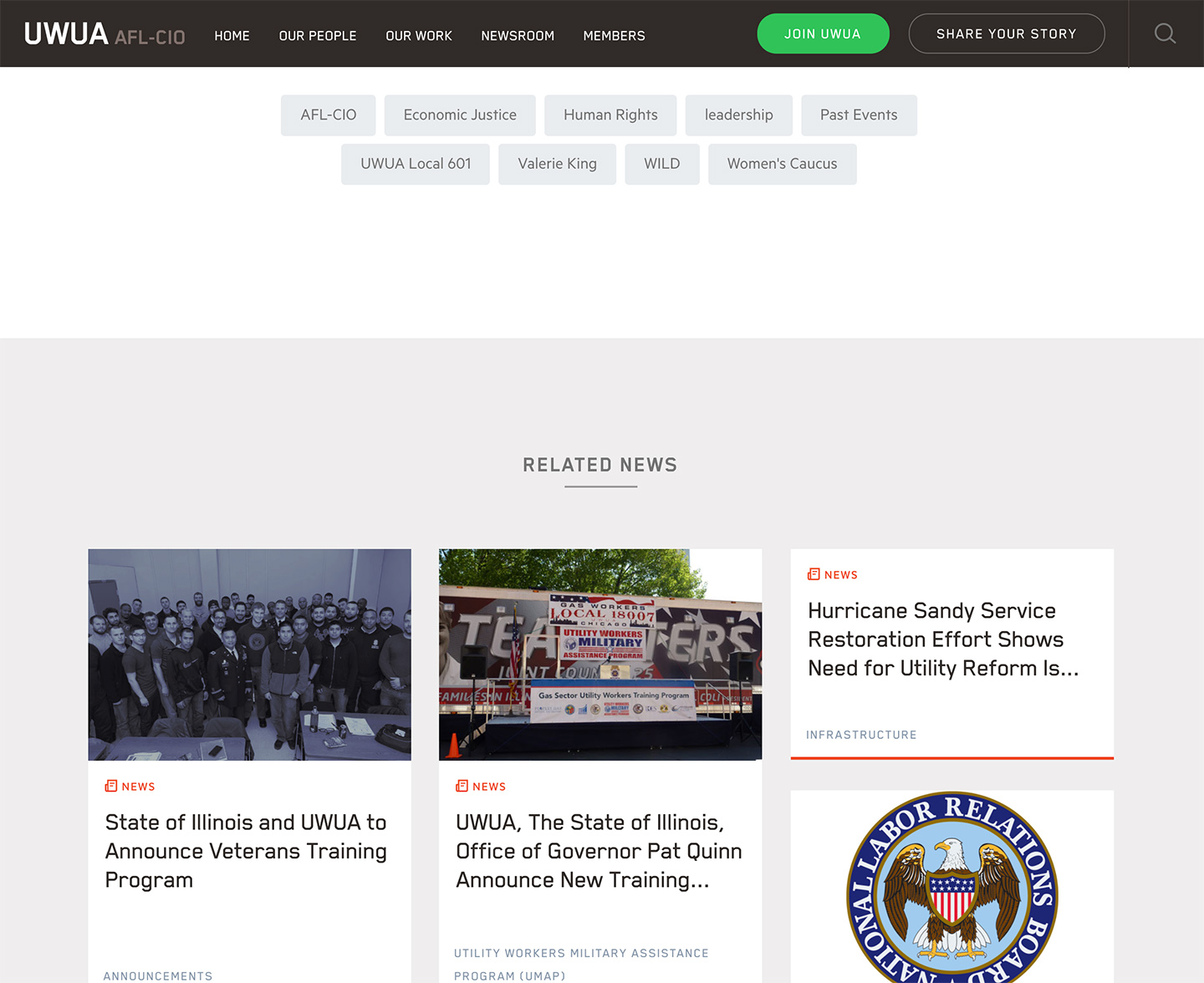Utility Workers Union of America (UWUA): UWUA Utility Workers Union of America - News and Tags