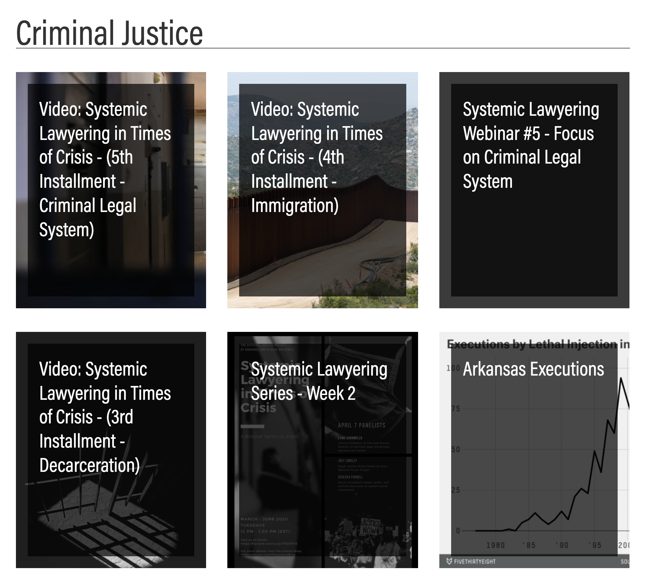 Harvard Law School - Systemic Justice Project: Harvard Law School Systemic Justice Project - Grid View
