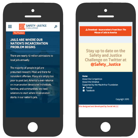 MacArthur Foundation Safety & Justice Challenge: Mobile Responsive Design (RWD)