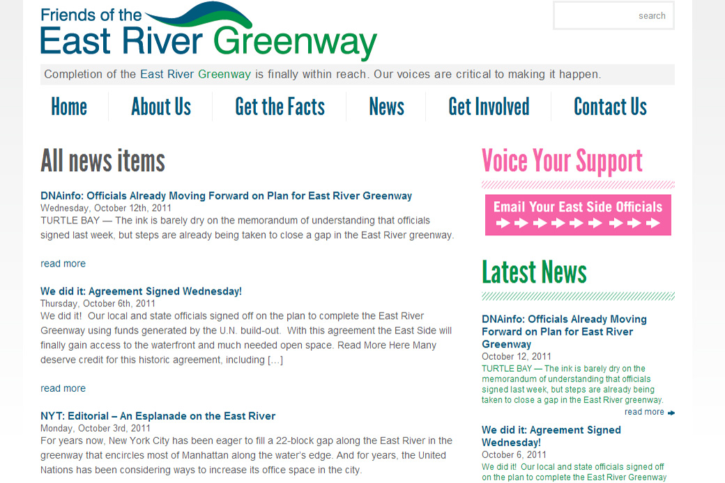 East River Greenway: East River Park Greenway  News