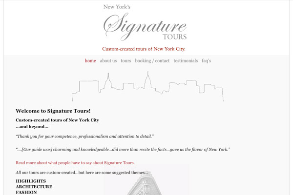 Signature Tours: Signature Tours Homepage