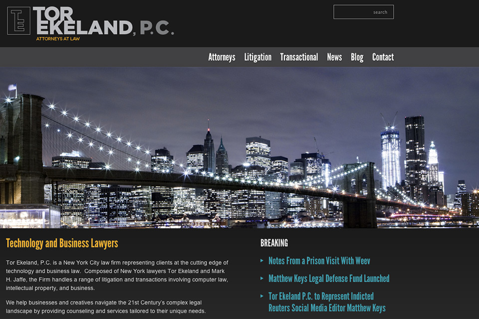 Tor Ekeland, PC: Tor Ekeland PC Homepage